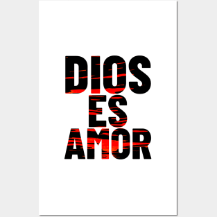 1 John 4-8 God Is Love Spanish Bible Verse Posters and Art